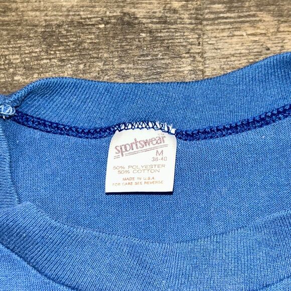 RARE Vintage Kentucky Wildcats UK 1983 Sky-Sama-Dippa Tshirt Medium Distress (18 - Picture 7 of 9